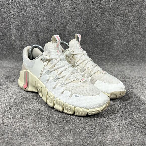 Nike Free Metcon 5 DV3950-100 Women’s Sz 9.5 Sail Sand White Training Shoes Used - Picture 2 of 13